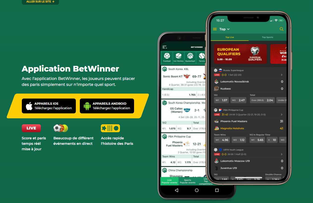 BetWinner Cameroun Paris sportifs ⚽ Betwinner apk télécharger